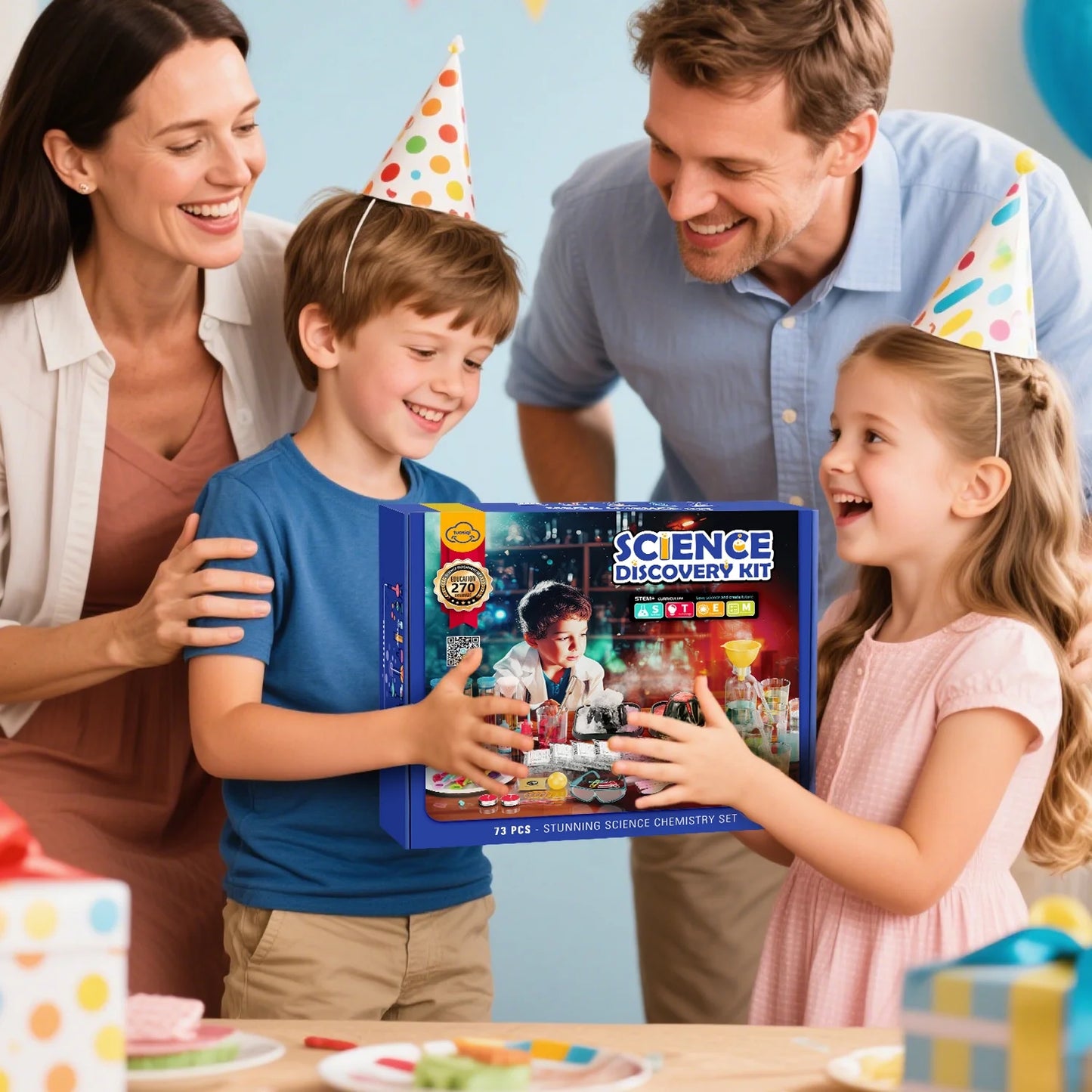 270 Science Experiments, Magic Kits for Kids Ages 6-12, STEM Educational Gift Boys and Girls Toys, Volcano Eruption/Balloon Rocket/Liquid Layering