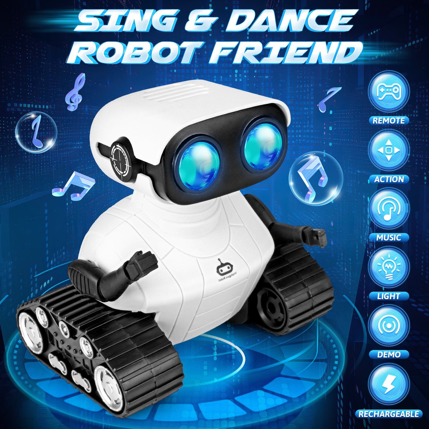 Robot Toy for Kids 3-5, Remote Control Intelligent Robot, Walking Singing Robot, Smart Robot Toys Christmas Birthday Gifts for Boys/Girls/Kids 4 5 6 7 8 Years Old