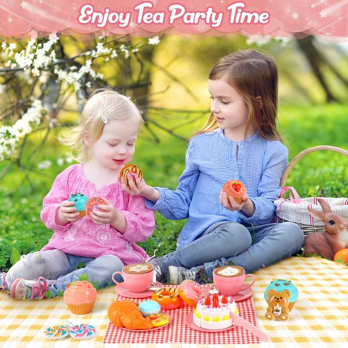 30PCS Toys for Girls Ages 3-6 Years, Tea Party Set for Little Girls Toys, Play Kitchen Toy Gifts for Kids, Christmas Birthday Gift for Toddlers Girls Age 3 4 5 6+