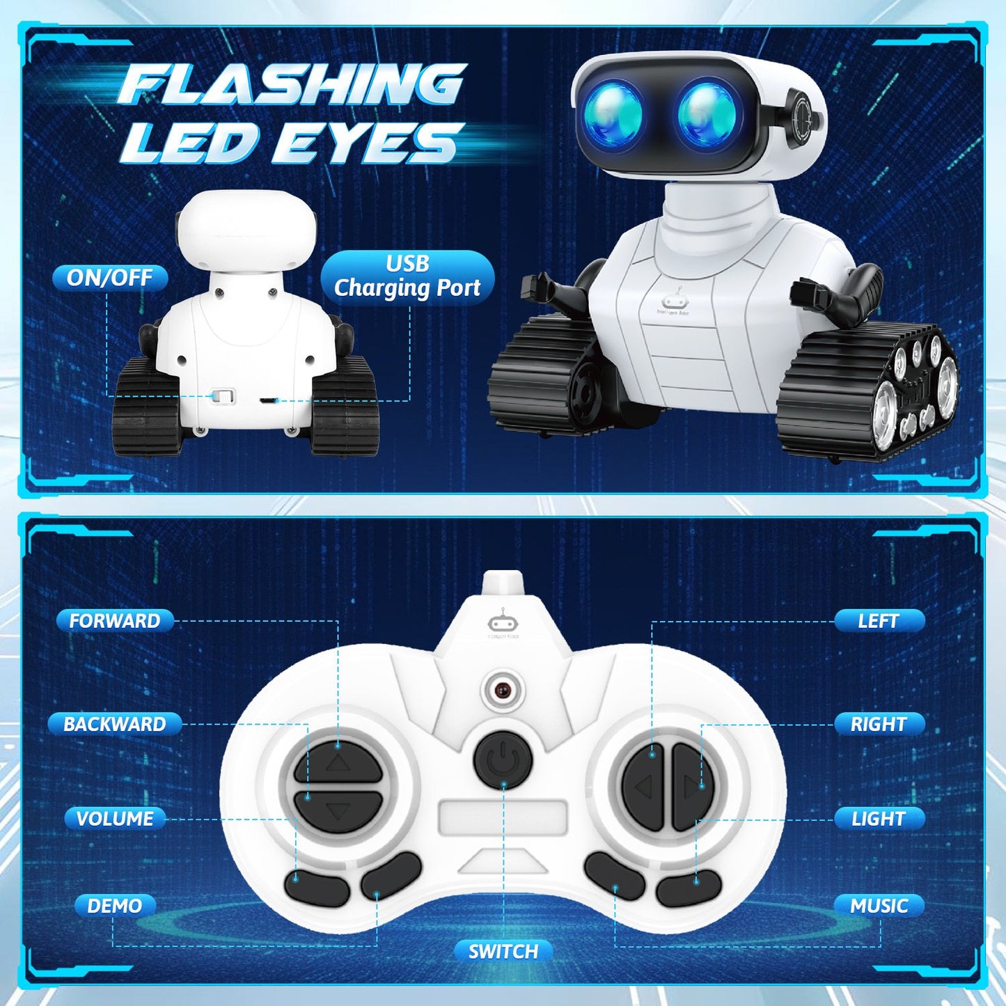 Robot Toy for Kids 3-5, Remote Control Intelligent Robot, Walking Singing Robot, Smart Robot Toys Christmas Birthday Gifts for Boys/Girls/Kids 4 5 6 7 8 Years Old