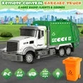 Garbage Truck Toy for Boys 4-7 Years, 16" Large RC Trash Truck Toy with 2 Rechargeable Batteries, Light and Sounds, Kids Play Car Vehicles Toy , Christmas Birthday Gifts for Kids Boys, Green