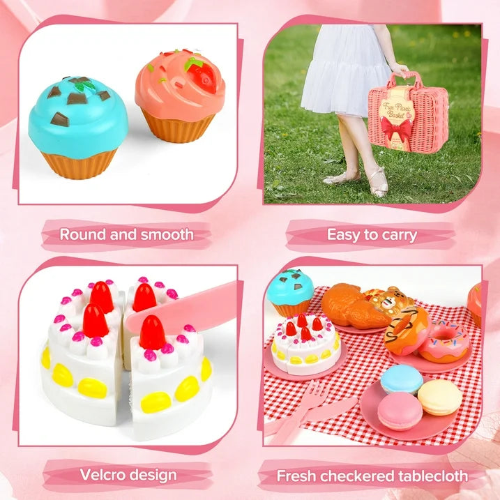 30PCS Toys for Girls Ages 3-6 Years, Tea Party Set for Little Girls Toys, Play Kitchen Toy Gifts for Kids, Christmas Birthday Gift for Toddlers Girls Age 3 4 5 6+
