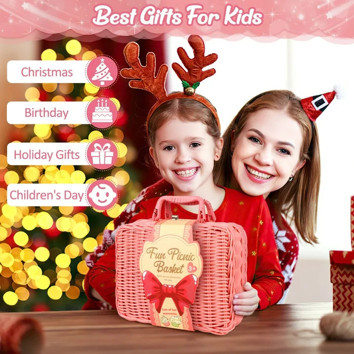 30PCS Toys for Girls Ages 3-6 Years, Tea Party Set for Little Girls Toys, Play Kitchen Toy Gifts for Kids, Christmas Birthday Gift for Toddlers Girls Age 3 4 5 6+