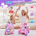 Unicorn Toys for Girls Age 3-6, Remote Control Stunt Cars Toys for Girls, RC Cars for Kids with LED Light, Birthday Gift Toys for Girls Toddlers 3 4 5 6