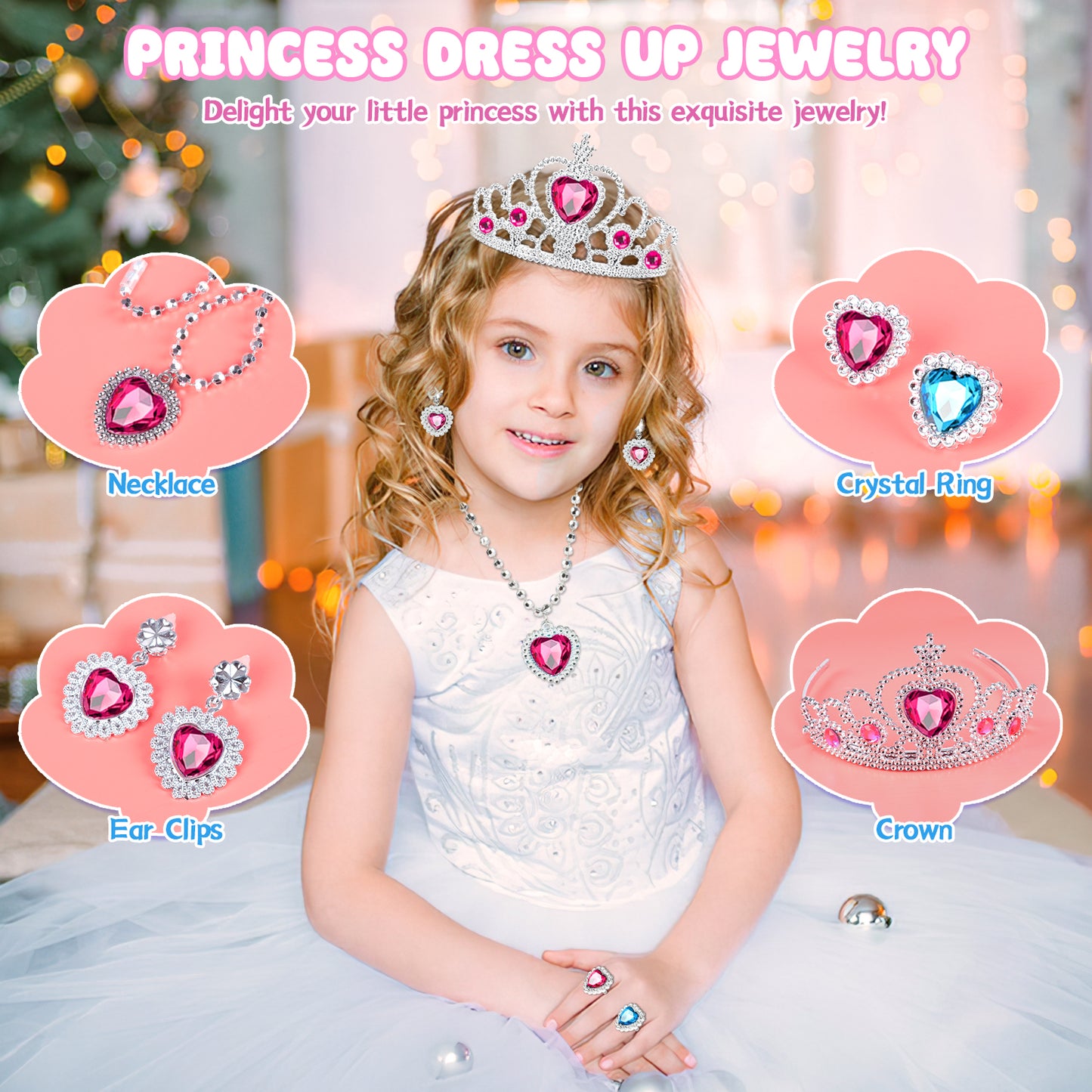 Girls Makeup Toys Kit, 46 PCS Pretend Play Makeup Toys for Kids with Real Cosmetic, Kids Makeup Set Girls Toys for 3-6 Year Christmas Birthday Gifts (Pink)