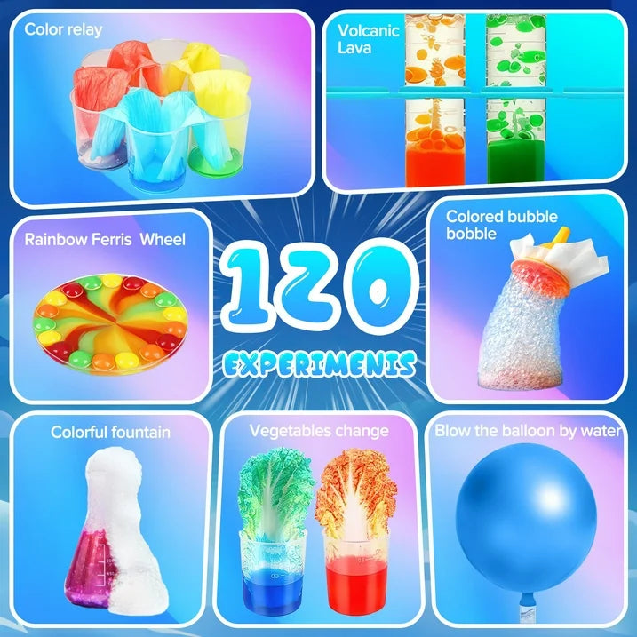 120 Science Experiments, Science Kits for Kids age 8-12 5-7, STEM Toy Birthday Gift for Boys Girls