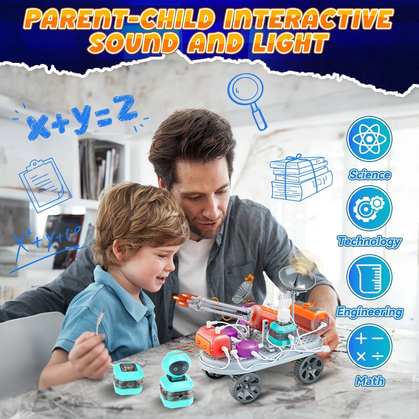Circuit Board Science Kit for Boys Kids 8-12 Years, 201PCS Building Blocks, 110 Experiments, STEM Educational Toys Birthday Gift for Kids Boys.