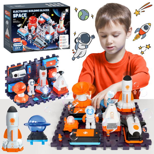 Science Kits for Kids 8-12, Space Aerospace Experiment Set, STEM Electronics Exploration Kit with 128 Projects, 30 Circuit Parts, Educational Learning Toy Gifts for Kids Boys Girls Ages 5 - 7