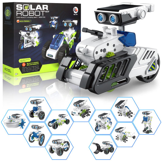 12 in 1 Solar Robots Kit STEM Toys, Kids Science Kit, Education Build Learning Toys, Gifts for Kids Boys Ages 8 9 10 11 12 Years Old.