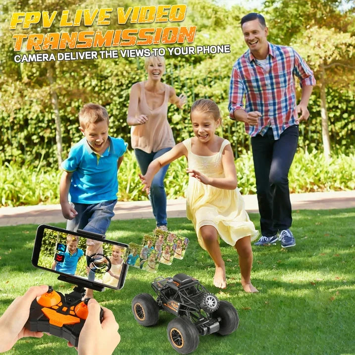 RC Car Toys for Boys, 1:18 Remote Control Car with 1080P HD Camera, 4WD RC Monster Truck, 2.4 Ghz Alloy Car Toy for Kids Boys Teens Adults Birthday Christmas Gifts, Black
