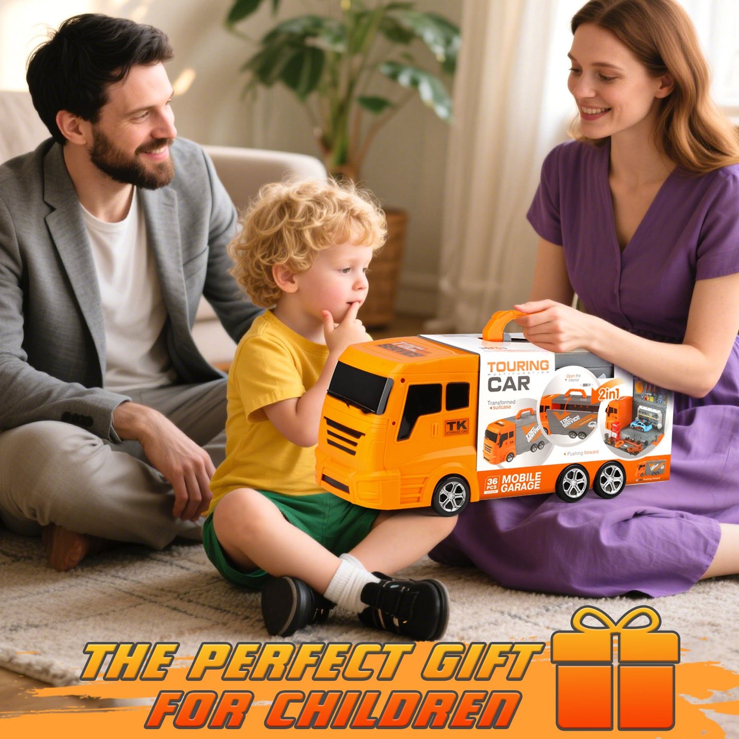 Mechanic Truck Kit Toys for Kids, 36PCS Mobile Car Service Set Toys with Engine Repair Tools , Birthday Gift for Boys/Kids Age 3 4 5 6 Years Old