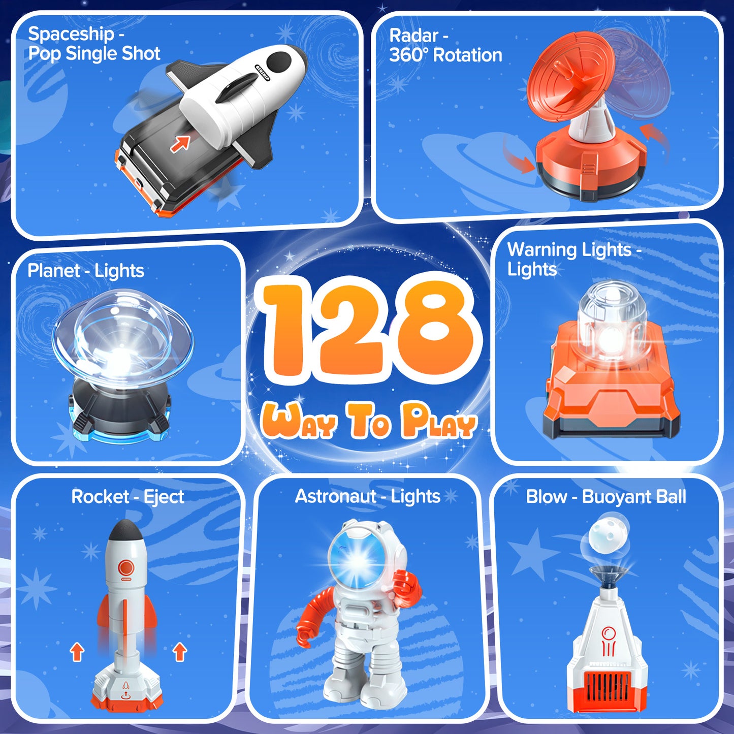 Science Kits for Kids 8-12, Space Aerospace Experiment Set, STEM Electronics Exploration Kit with 128 Projects, 30 Circuit Parts, Educational Learning Toy Gifts for Kids Boys Girls Ages 5 - 7