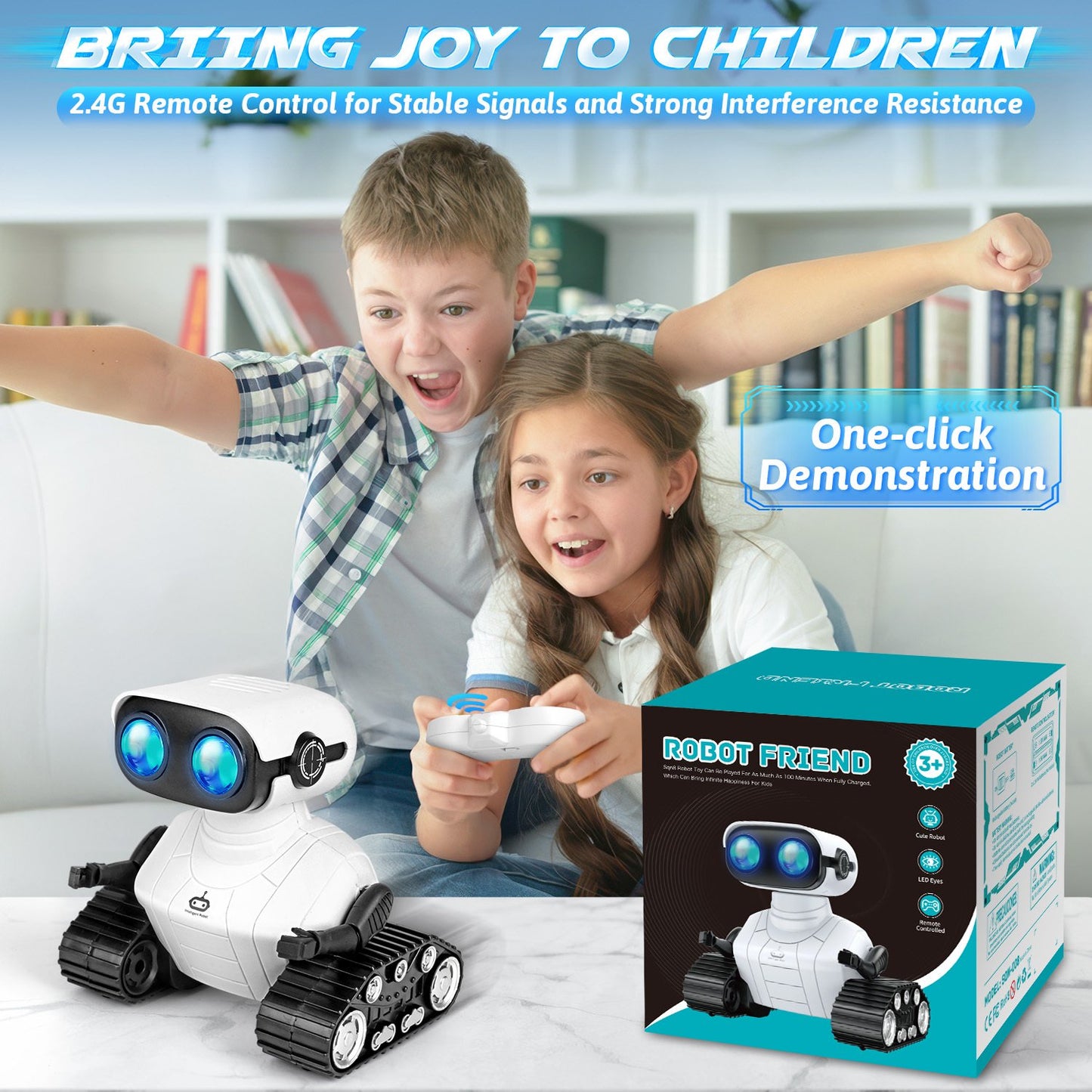 Robot Toy for Kids 3-5, Remote Control Intelligent Robot, Walking Singing Robot, Smart Robot Toys Christmas Birthday Gifts for Boys/Girls/Kids 4 5 6 7 8 Years Old