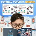 Science Kits for Kids age 8-12,Space Aerospace Experiment Set, DIY Electronics Exploration Kit with 15 Circuit Parts, STEM Educational Toy Gifts for Kids Boys Girls Ages 5 6 7 8