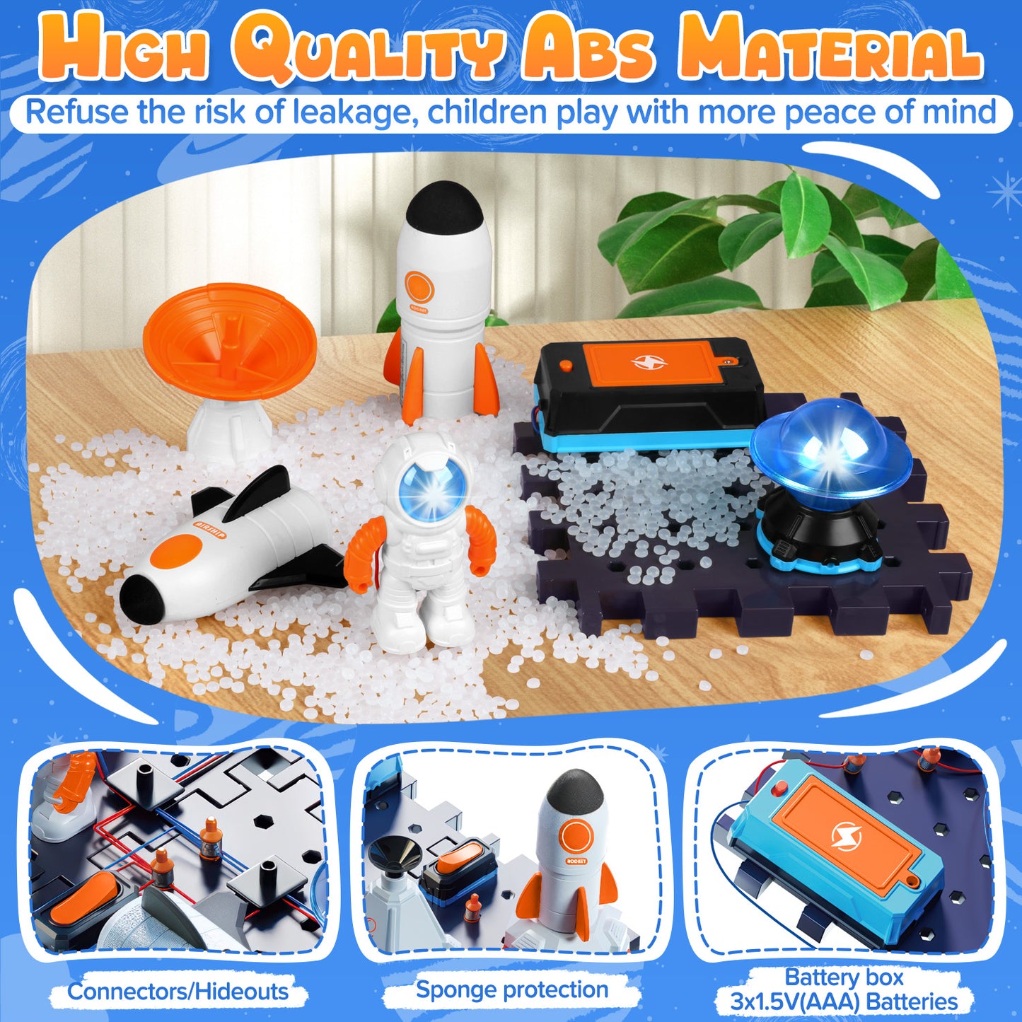 Science Kits for Kids 8-12, Space Aerospace Experiment Set, STEM Electronics Exploration Kit with 128 Projects, 30 Circuit Parts, Educational Learning Toy Gifts for Kids Boys Girls Ages 5 - 7
