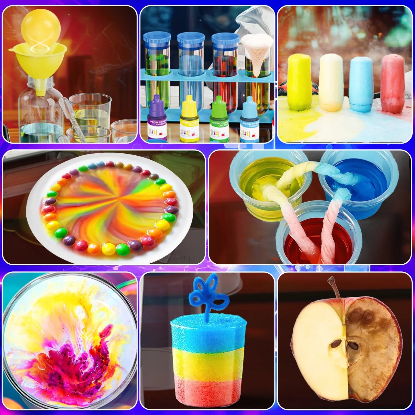 270 Science Experiments, Magic Kits for Kids Ages 6-12, STEM Educational Gift Boys and Girls Toys, Volcano Eruption/Balloon Rocket/Liquid Layering