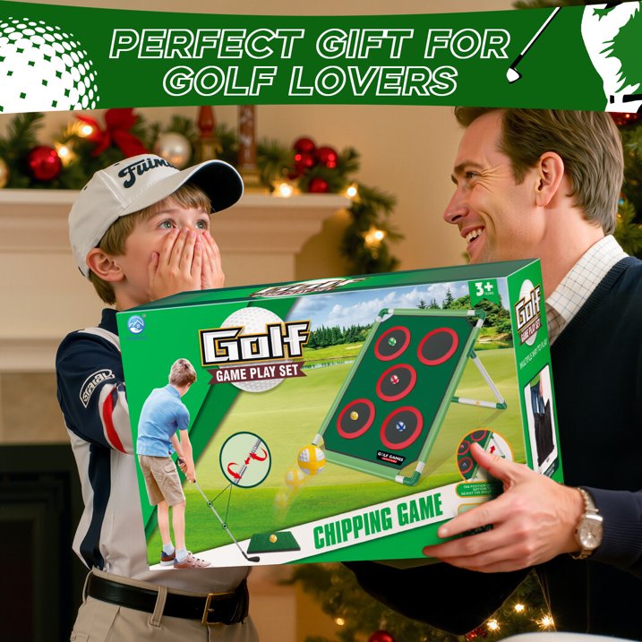 Golf Chipping Game Set, Kids Golf Game, Backyard Chipping Set with 20 Sticky Balls, Adjustable Height, Outdoor&Indoor Sports Game for Family, Birthday Gift for 3-12 Years Old Boys Girls