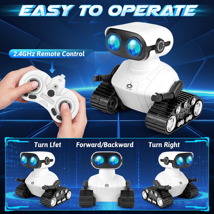 Robot Toy for Kids 3-5, Remote Control Intelligent Robot, Walking Singing Robot, Smart Robot Toys Christmas Birthday Gifts for Boys/Girls/Kids 4 5 6 7 8 Years Old
