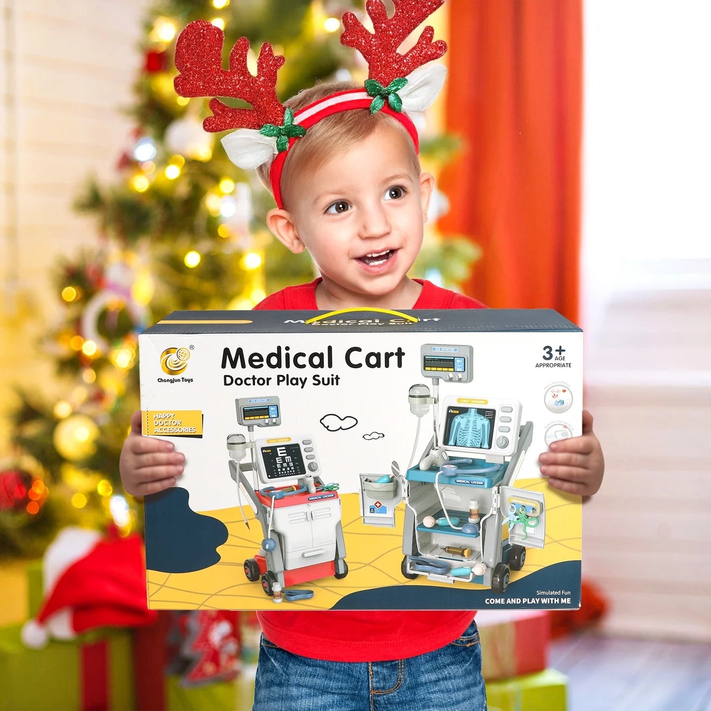 Doctor Kit for Toddlers 3-5, Kids Doctors Play Set, Role Play Doctor Toy Kit for Kids, Pretend Play Doctor Dentist Cart Toys for Boys Girls, Christmas Birthday Gift for Toddlers Ages 2 3 4 5.