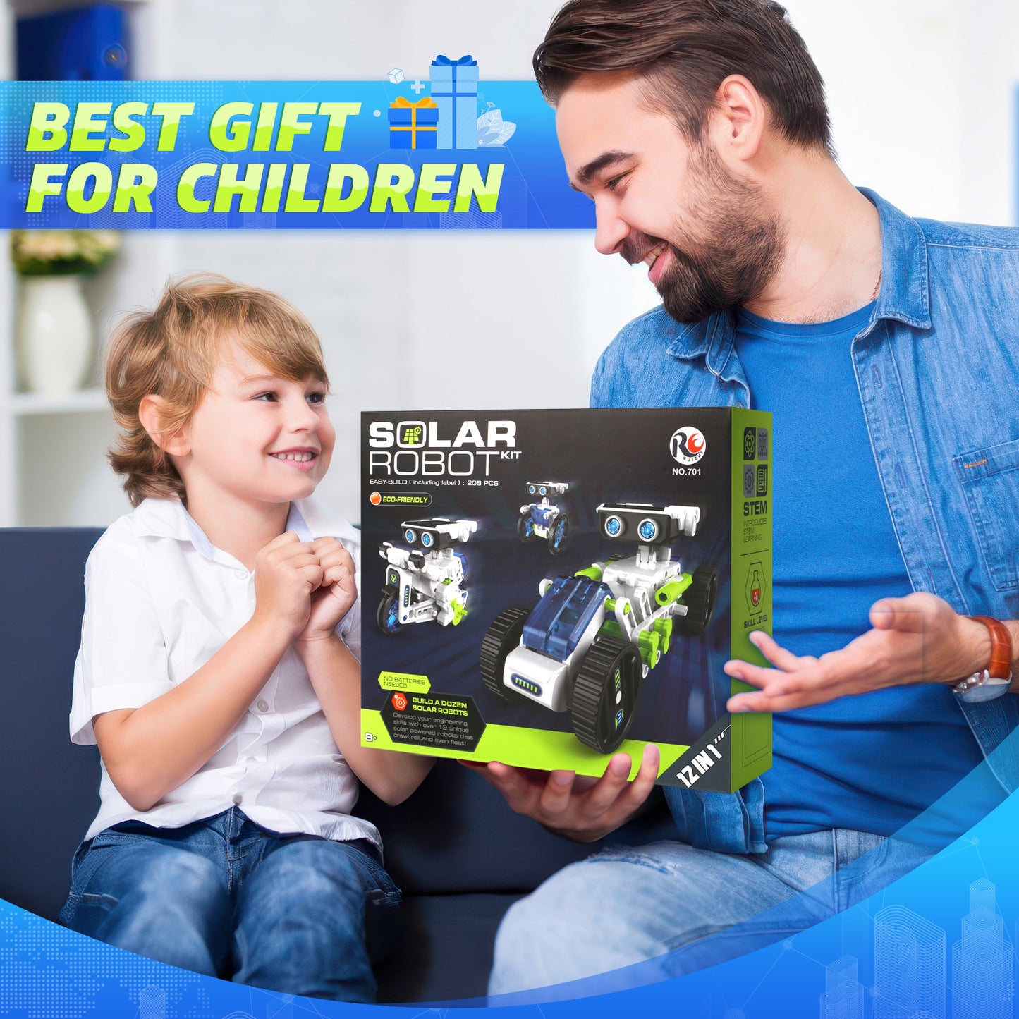 12 in 1 Solar Robots Kit STEM Toys, Kids Science Kit, Education Build Learning Toys, Gifts for Kids Boys Ages 8 9 10 11 12 Years Old.