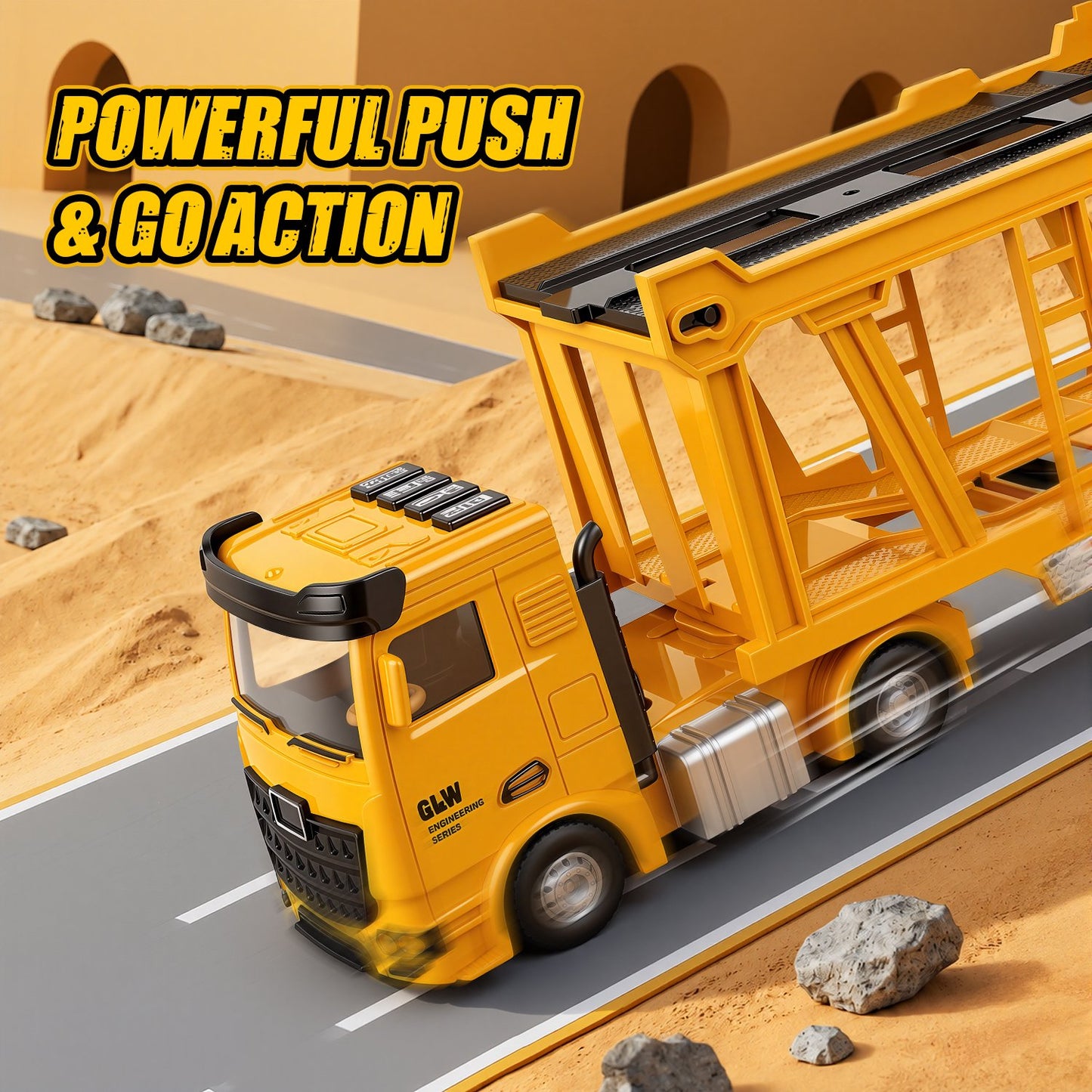 onstruction Crane Truck Toy for Boys 3-6 Years, Alloy Construction Vehicle Toy Set w/Light & Sound, Excavator Cars Gifts for Age 3 4 5 6 7 Years Old Boys Kids