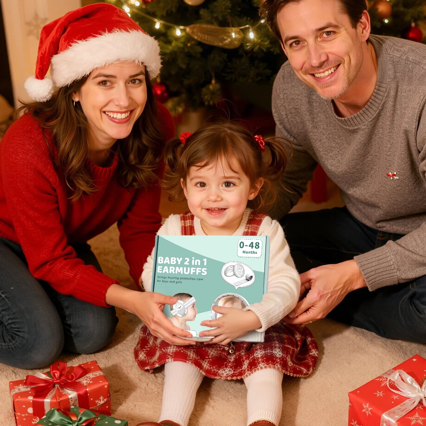 2-in-1 Baby Ear Muffs Noise Protection,Noise Canceling Headphones for kids 0-36 Months, Infant Ear Protection for Plane & Sleep, Adjustable Headband - Pink