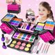 Kids Makeup Kit for Girls, 54PCS in 1 Real Washable Makeup set for Girls, Makeup Vanities Toys for Little Princess, Christmas & Birthday Gift for Girls Age 3 4 5 6 7 8 9 (Rose)