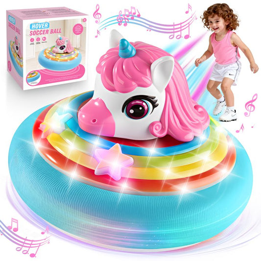 Kids Hover Soccer Ball Toys, Indoor/Outside Floating Soccer Toy Game for Kids Ages 4-8, Rechargeable Toddler Soccer Ball with Led Light and Music, Soccer Birthday Gifts for Boys Girls 6-8 8-12.