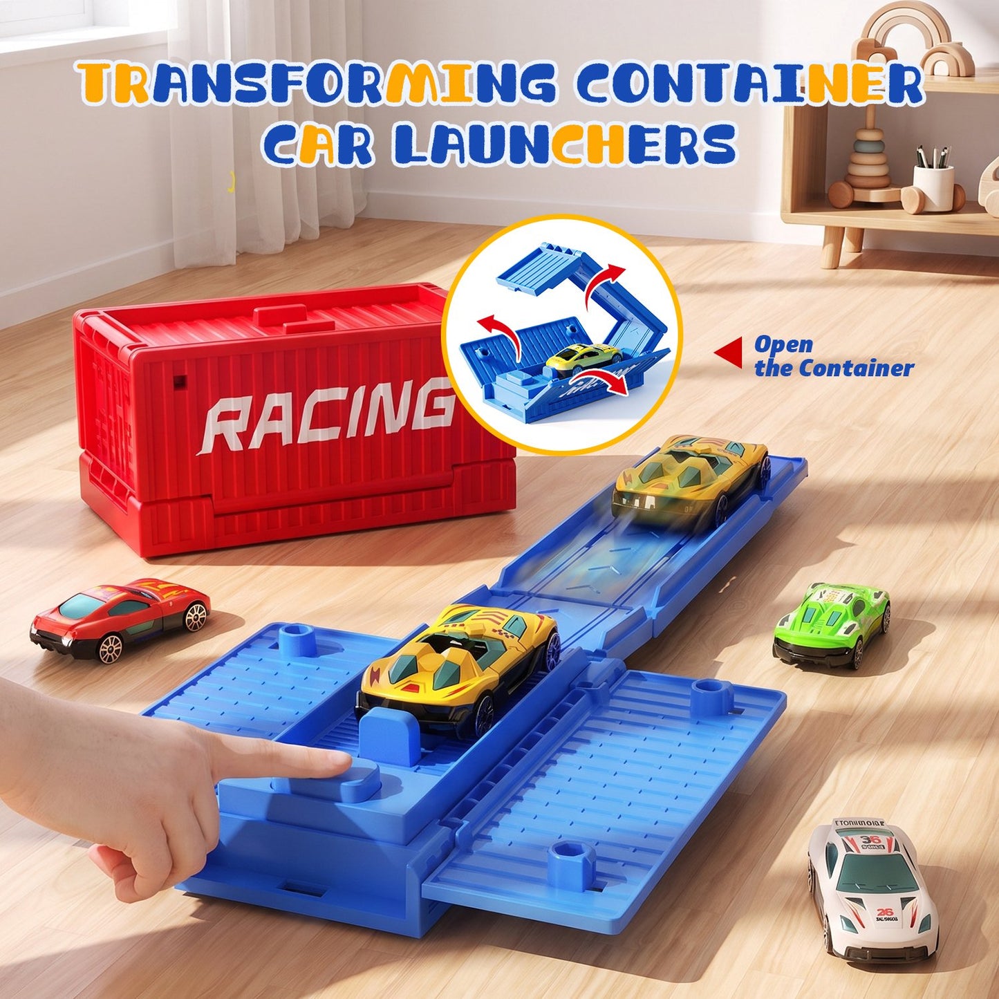 Cargo Ship Toy & Crane for kids, Toy Boat and Crane Playset, Race Track with 6 Cars, Transport Cruise Ship, Cargo Boat Toy Birthday Gift for 3 4 5 6 7 8 Years Old Boys Kids