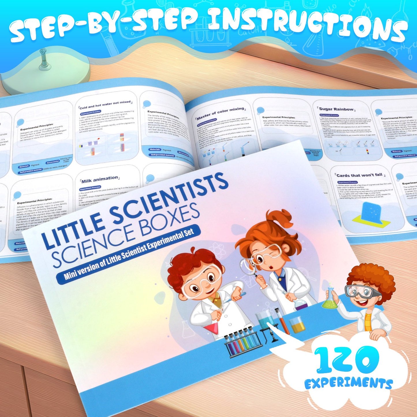 120 Science Experiments, Science Kits for Kids age 8-12 5-7, STEM Toy Birthday Gift for Boys Girls